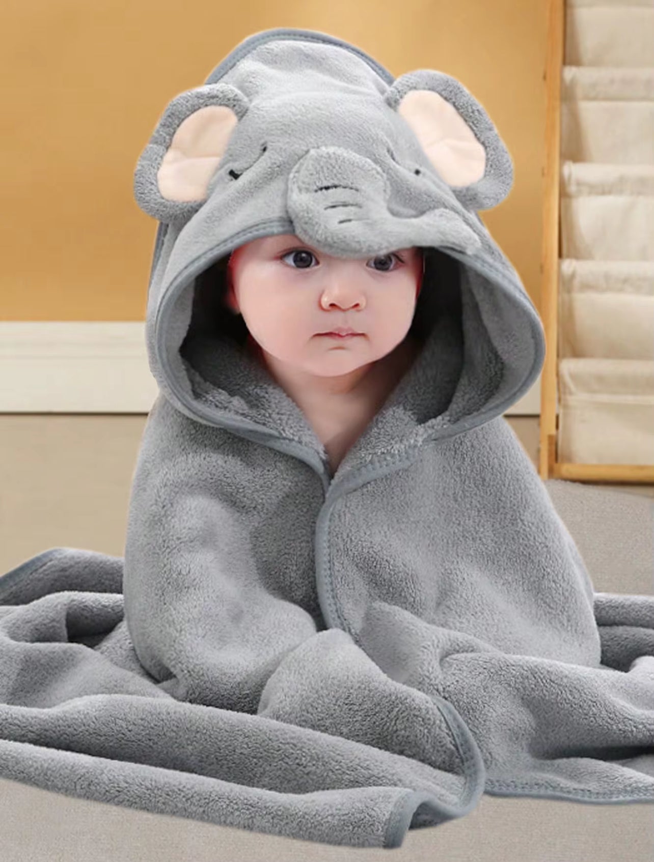 Coral Fleece Children’s Hooded Bathrobe